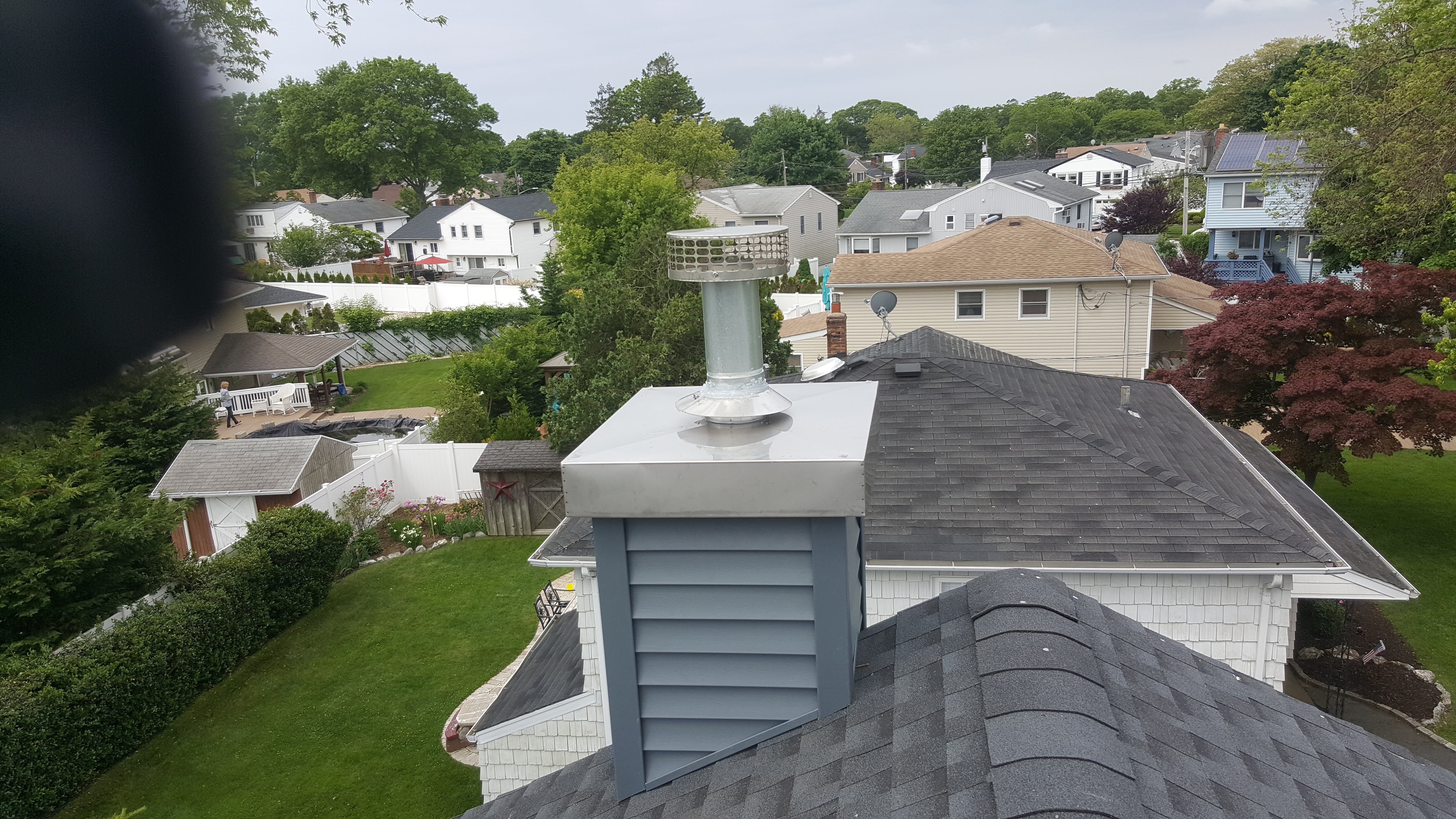 Complete chimney crown rebuild and waterproofing in Valley Stream, New York