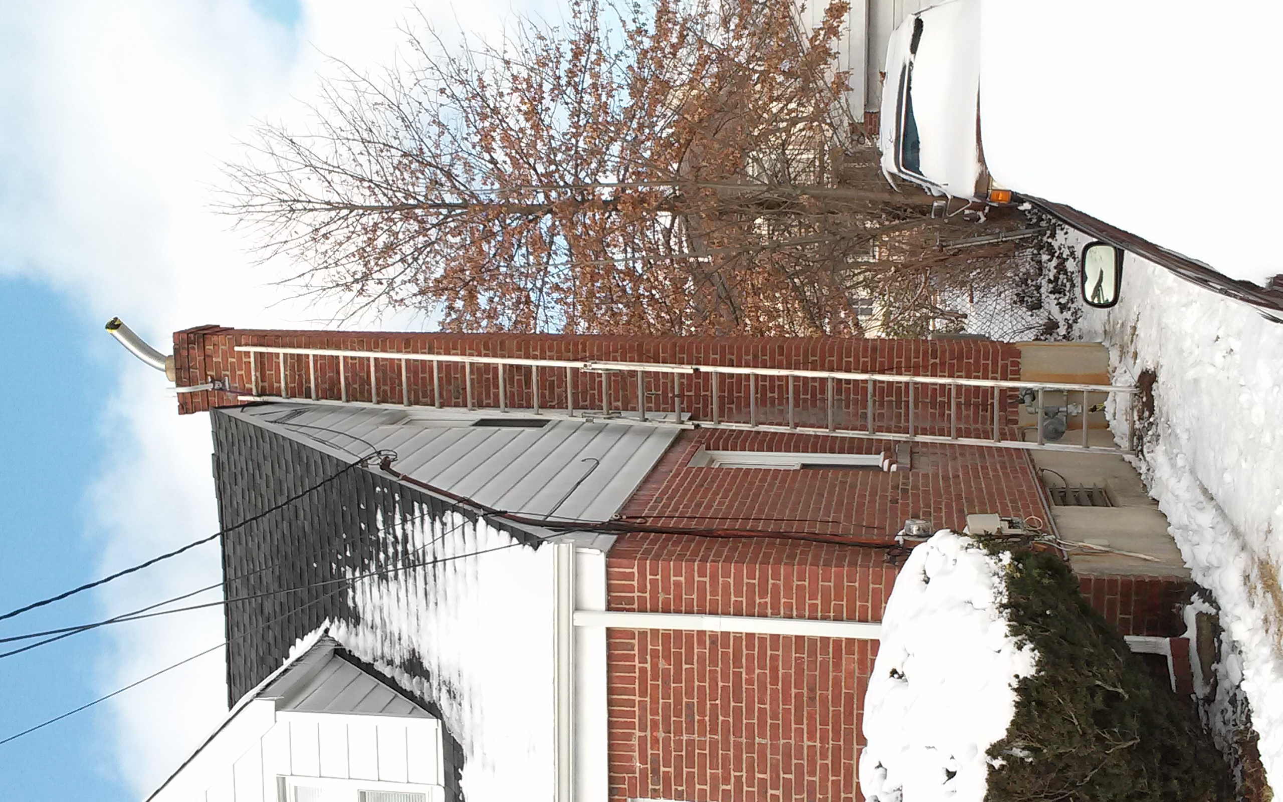 Stainless steel chimney liner installation in Valley Stream, NY